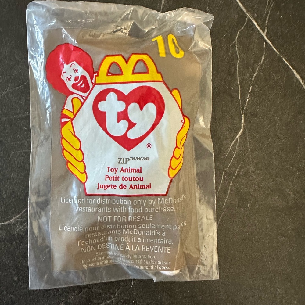 New McDonald’s Ty Teenie Beanie Babies Cat - Zip - #10